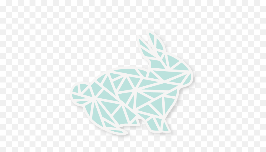 Geometric Easter Bunny Svg Cut Files - Domestic Rabbit Emoji,Geometric Clipart