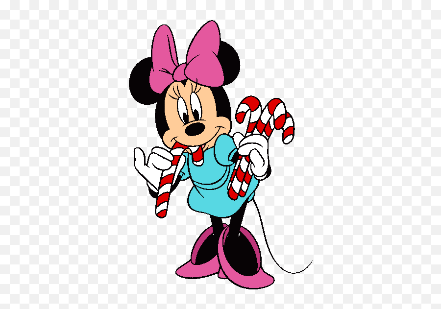 Minnie Mouse Clipart Christmas - Novocomtop Coloring Pages Christmas Disney Emoji,Christmas Candy Clipart