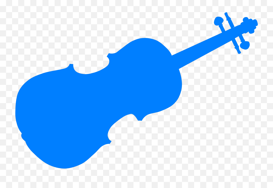 Blue Violin Clipart Free Image - Violin Silhouette Emoji,Violin Clipart