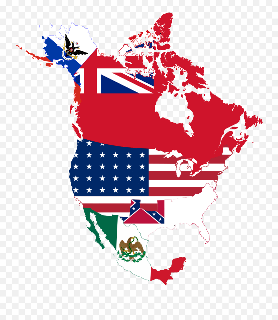 Flag Map North America Emoji,North America Png