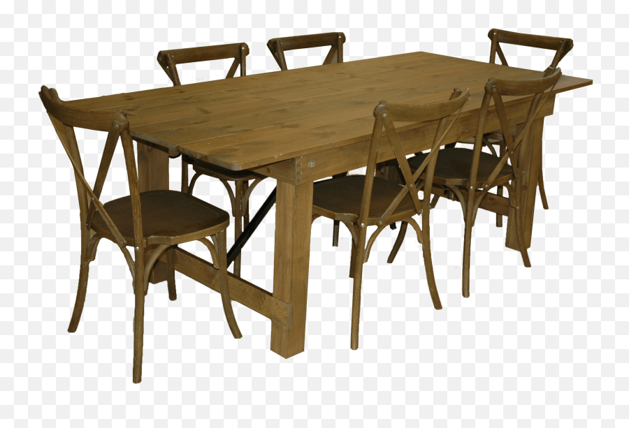 Tables Rustic Farmhouse Folding Table U0026 Chairs Emoji,Rustic Wood Frame Png