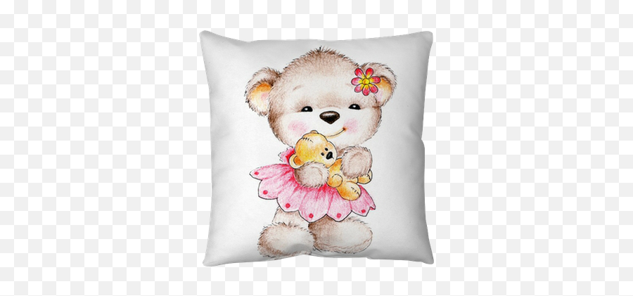 Cute Teddy Bear With Baby Bear Pillow Cover U2022 Pixers - We Emoji,Baby Bear Png