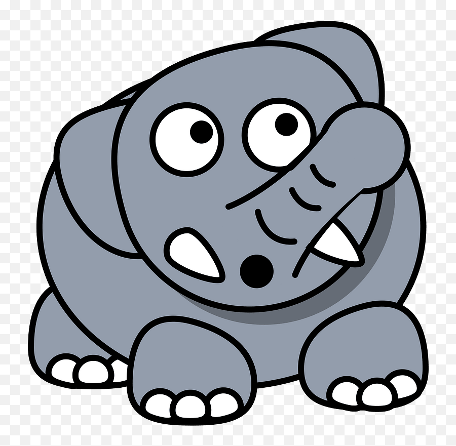 Worried Cartoon Elephant Clipart Free Download Transparent - Clip Art Worried Elephant Emoji,Elephant Clipart Black And White