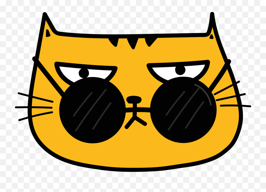 Cat With Sunglasses Cool Style Custom T - Shirt Tenstickers Emoji,Cool Cat Clipart