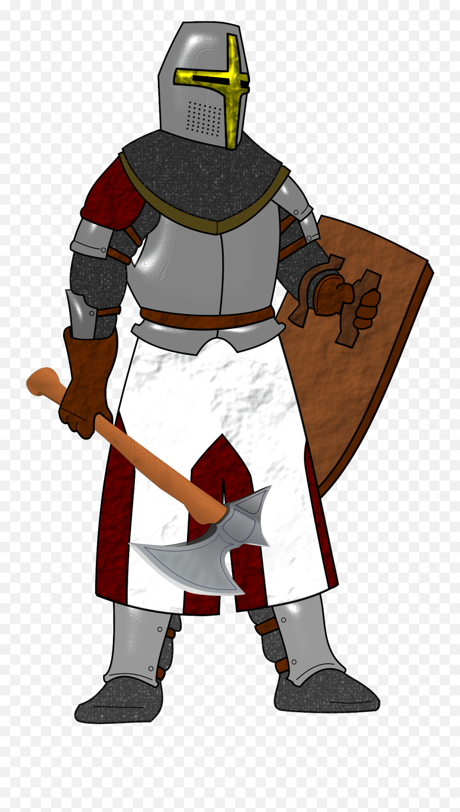 Knight Clipart Realistic Knight - Cartoon Knight Armor Png Emoji,Knight Clipart