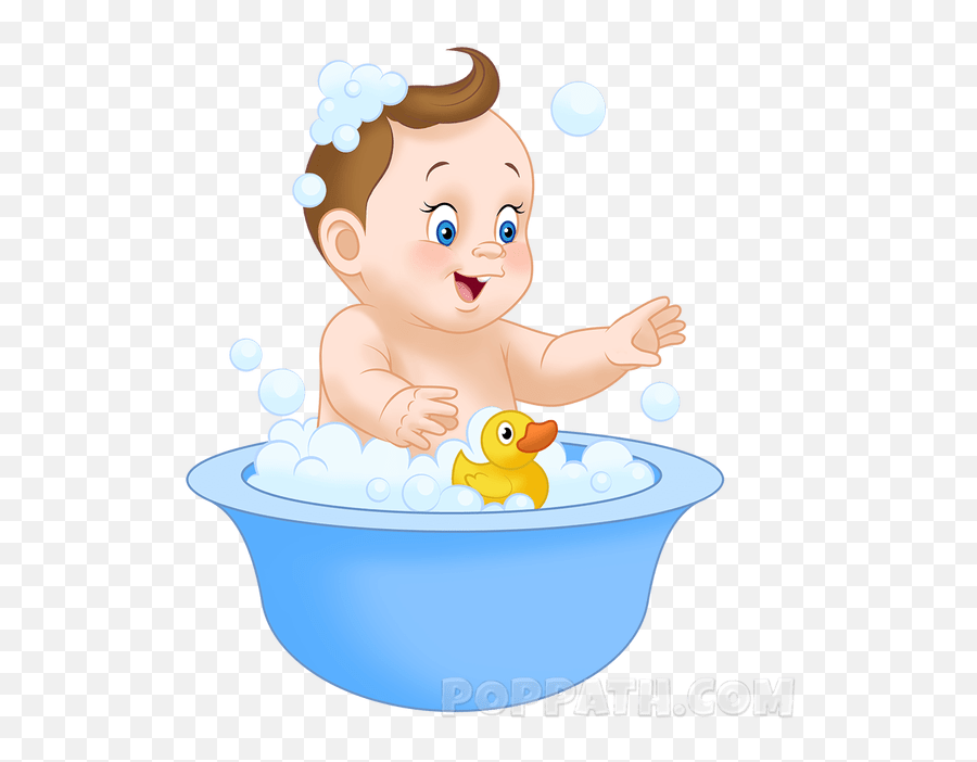 In Bathtub Clipart - Baby In The Tub Clipart Emoji,Bathtub Clipart