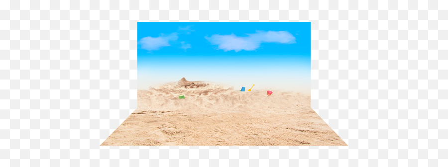 Beach Scene Childrenu0027s Size - Singing Sand 500x500 Png Sand Area Emoji,Sand Png