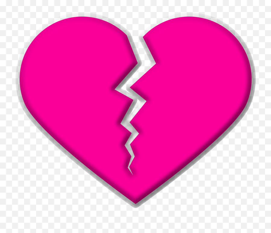 Free Download High Quality Lovely Pink Broken Heart Png - Girly Emoji,Pink Heart Png