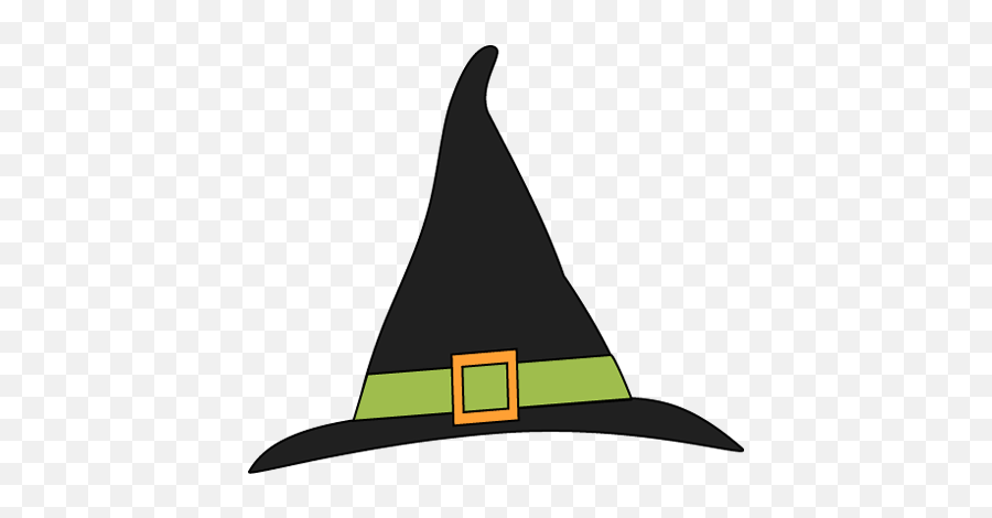 Green And Black Witches Hat Clip Art - Witches Hat Clipart Emoji,Hat Clipart