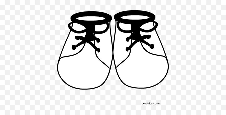 Download Hd Black And White Baby Shoes Clipart - Blue Baby Baby Shoes Clipart Transparent Emoji,Shoes Clipart