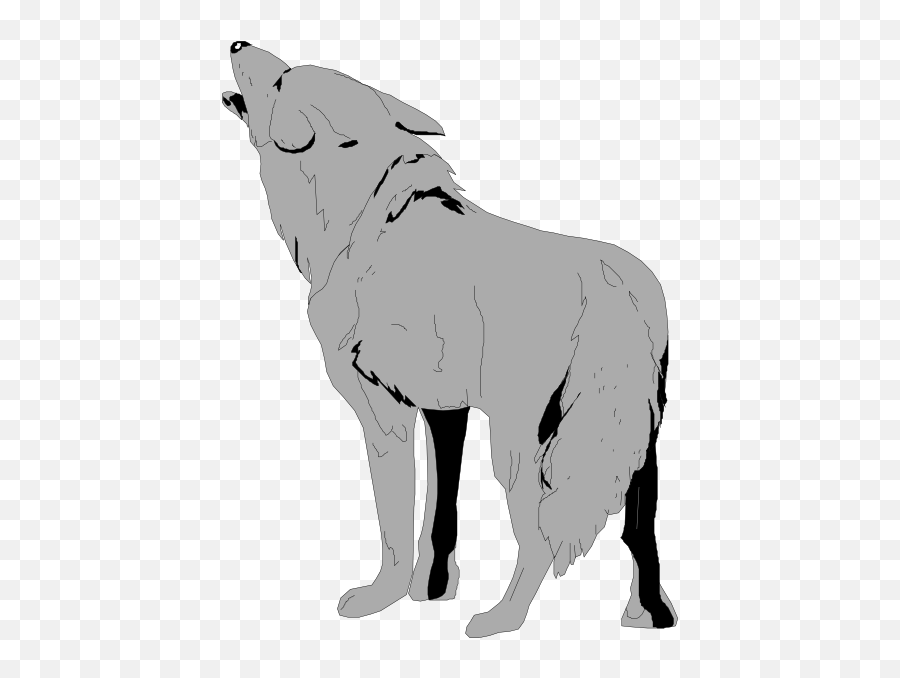 Jackal Clip Art - Transparent Background Wolf Clipart Transparent Gif Wolf Howl Emoji,Wolf Clipart