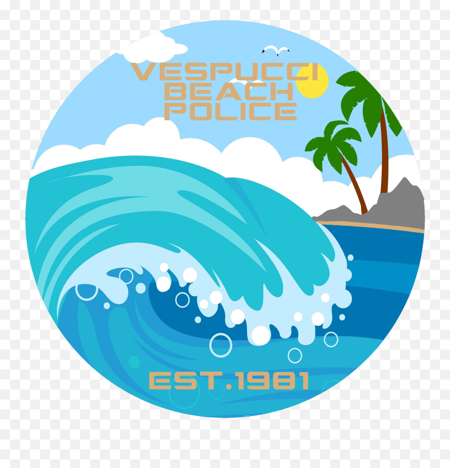 Vespucci Beach Police Logo - Visuals U0026 Data File Ocean Wave Clipart Emoji,Rp Logo