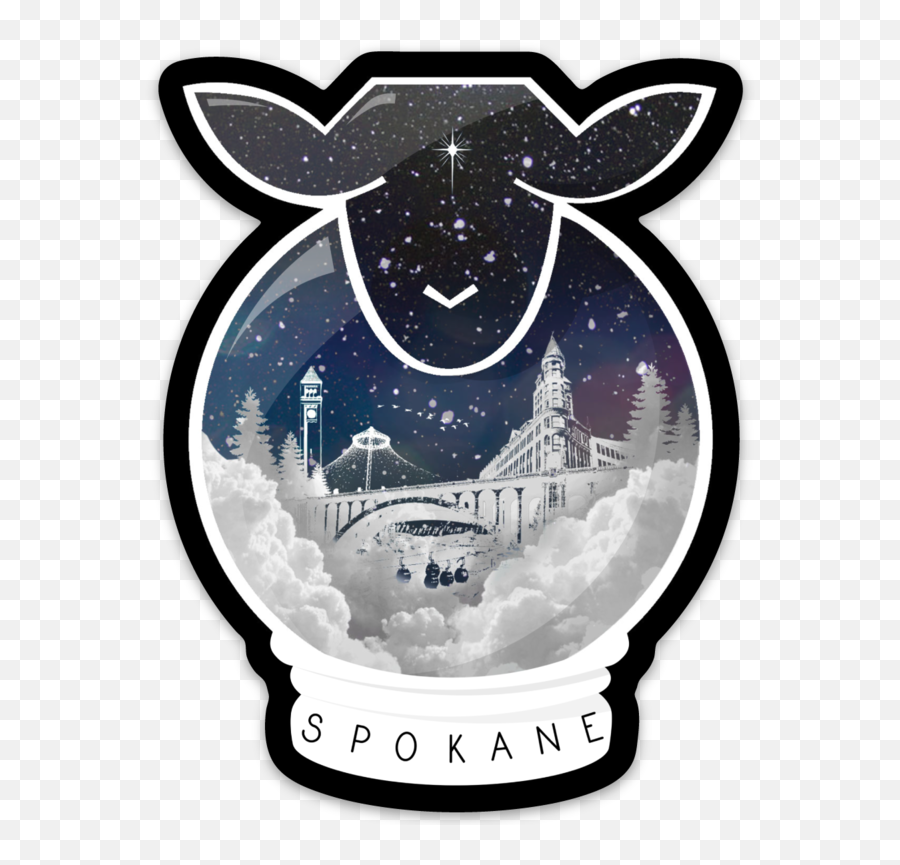 Holiday Edition Spokane Snow Globe Sheep Sticker Emoji,Snowglobe Png