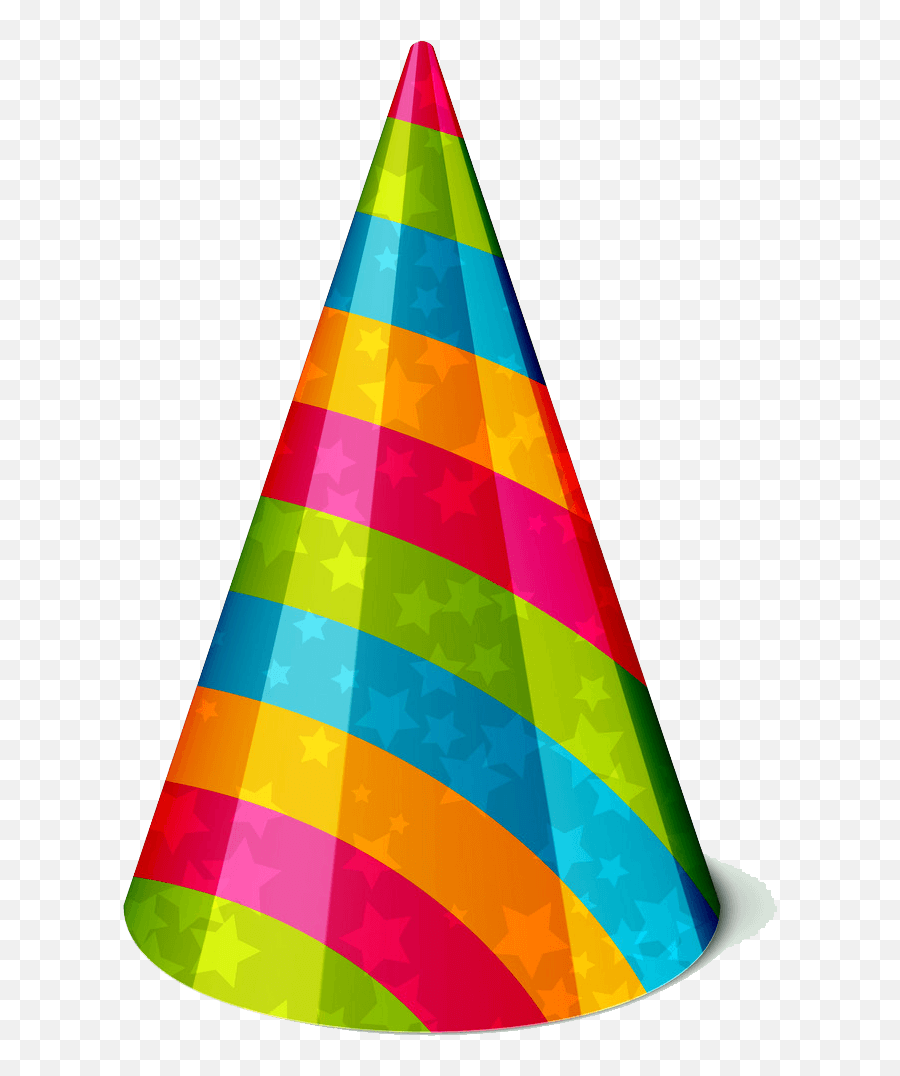 Colorful Party Hat Clipart Transparent - Vector Birthday Hat Emoji,Party Hat Clipart