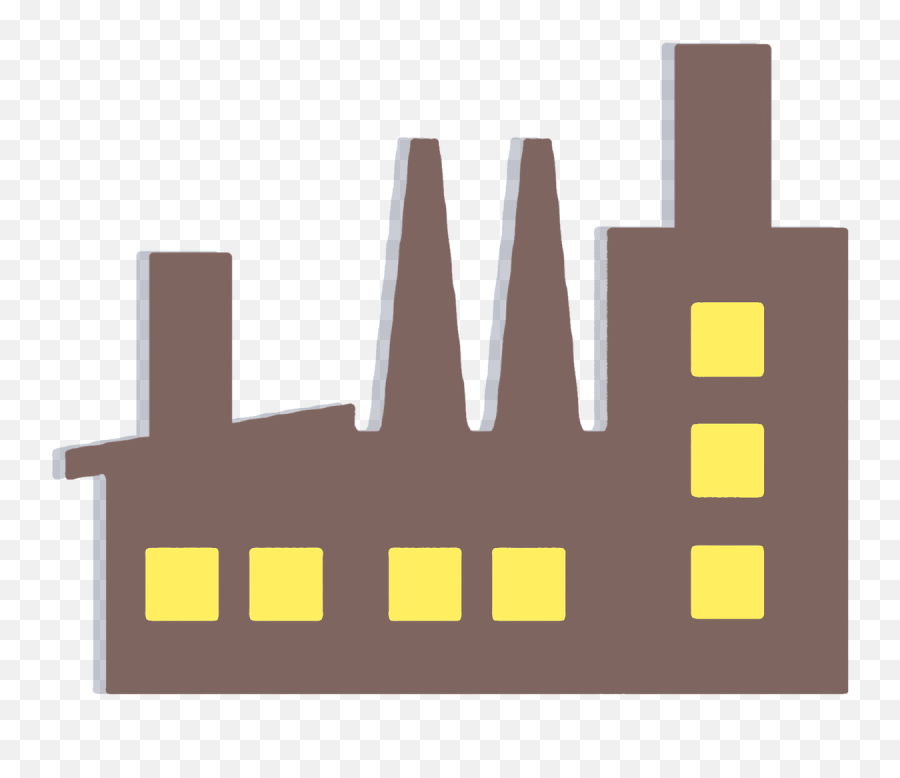 Factory Building Vector - Clipart Factory Building Emoji,Factory Clipart