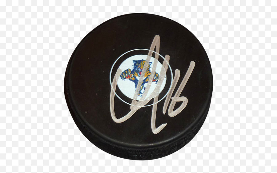 Aleksander Barkov Autographed Florida Panthers Hockey Puck Emoji,New Florida Panthers Logo