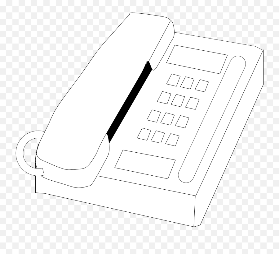 Telephone Bw Free Images At Clkercom - Vector Clip Art Emoji,Phone Outline Png