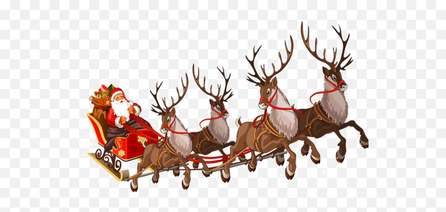 Santa Sleigh Vintage Christmas Images Reindeer And Sleigh Emoji,Vintage Santa Clipart