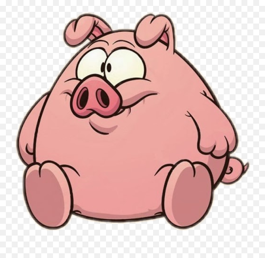 Pig Sticker - Fat Pig Sticker Emoji,Pig Clipart