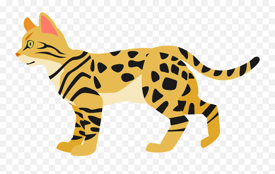 Bengal Cat Clipart - Bengal Cat Clipart Emoji,Cats Clipart