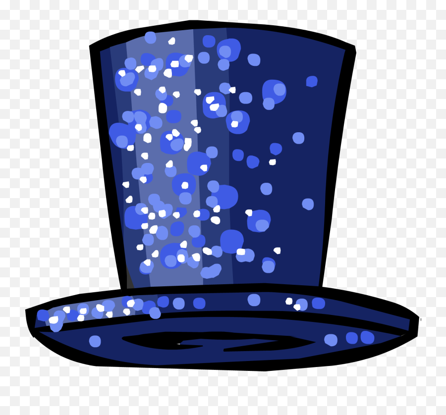 Blue Top Hat Transparent Png Image With - Club Penguin Dazzling Emoji,Top Hat Transparent
