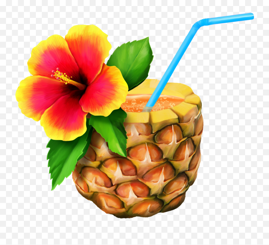 Hawaiian Pineapple Clip Art Png Image - Hawaiian Pineapple Clipart Emoji,Hawaii Clipart