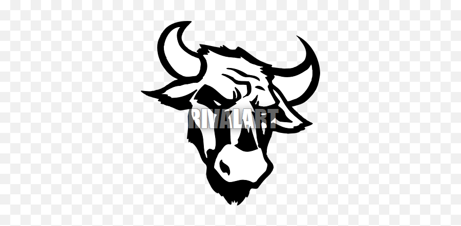 Download Hd Horns Clipart Cow Horn - Bull Transparent Png Bull Head Silhouette Emoji,Cow Head Clipart