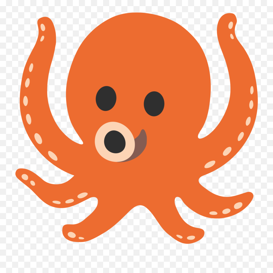 Octopus Clipart Pdf - Emoji Octopus Png Transparent Png Android Octopus Emoji,Octopus Png