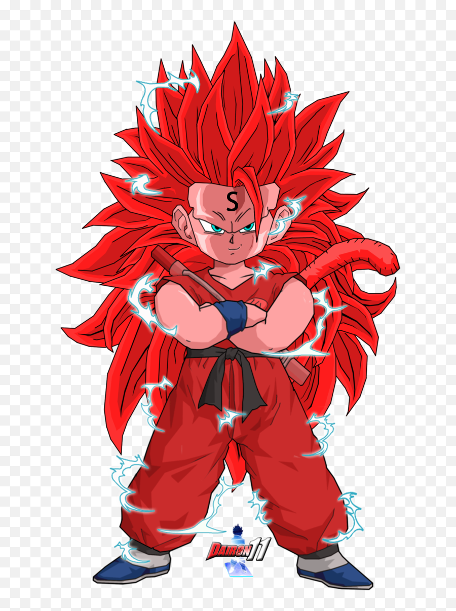 Download Hd Dragon Ball Kid Goku Ssj Transparent Png Image - Kid Goku Ssj Emoji,Kid Goku Png