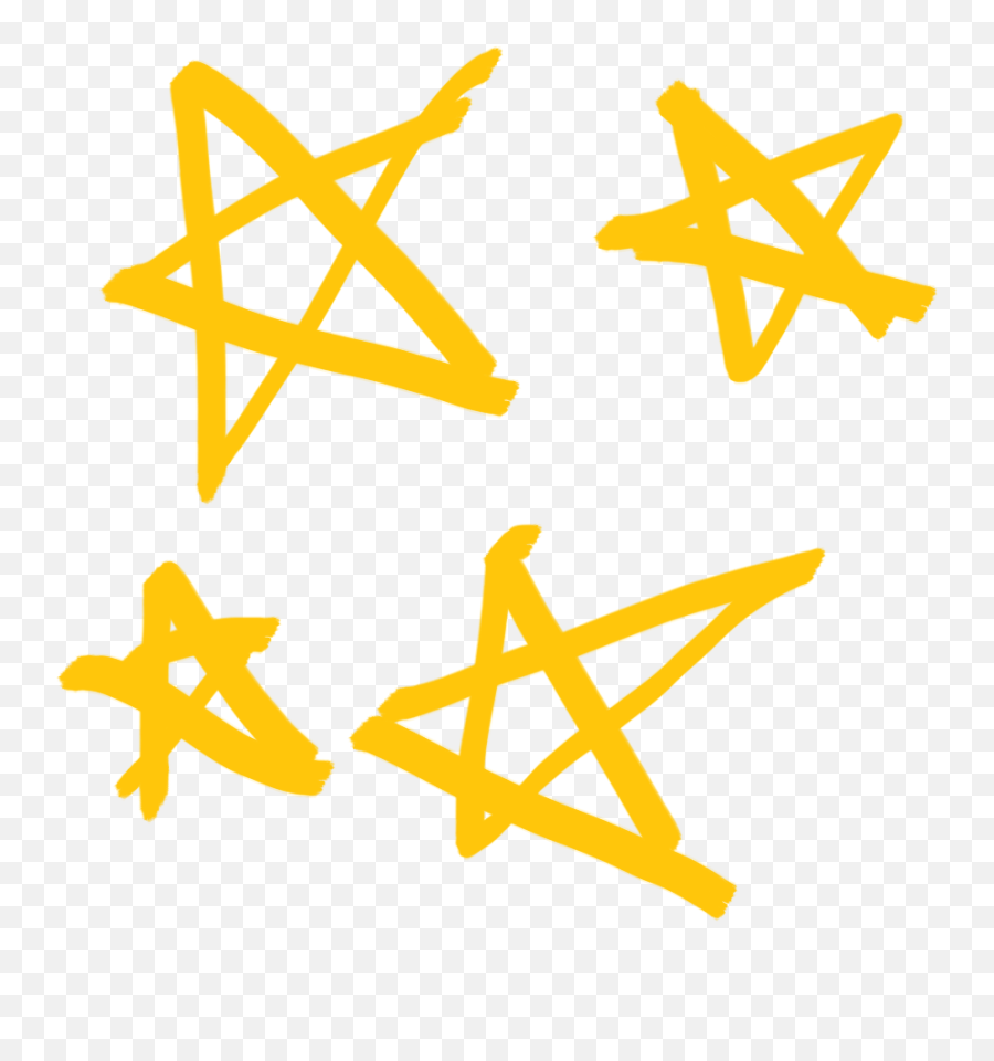 Stars Drawing Png - Hand Drawn Star Doodle Png Emoji,Yellow Star Png