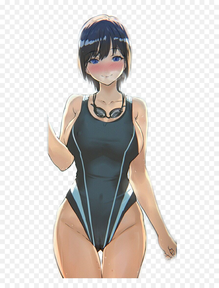 Wet Hot Anime Animegirl Sticker - Hot Thicc Bikini Anime Girl Emoji,Hot Anime Girl Png