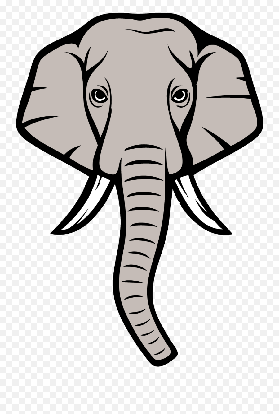 Elephant Head Elephant Clip Art Elephant Face Drawing - Elephant Face Clipart Emoji,Elephants Clipart