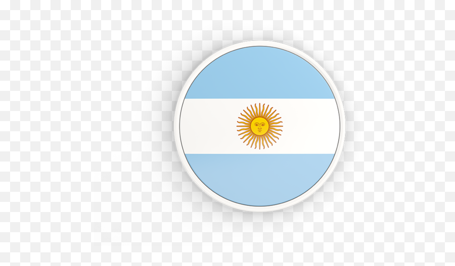 Round Icon With White Frame - Vertical Emoji,Argentina Flag Png