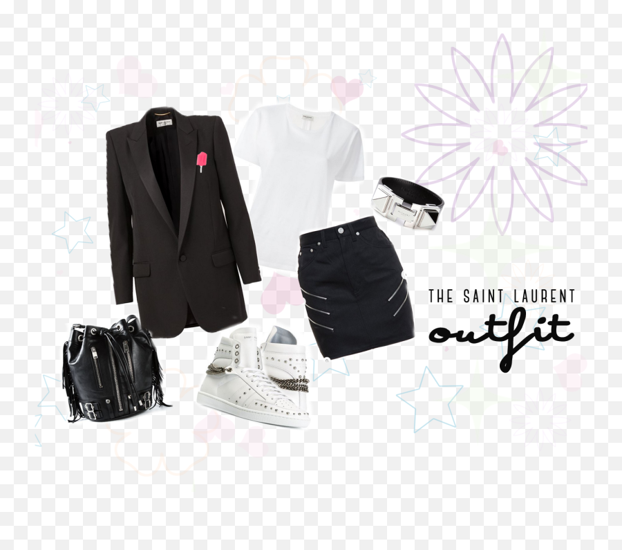 Saint Laurent Outfit - Girly Emoji,Ysl Logo T-shirt