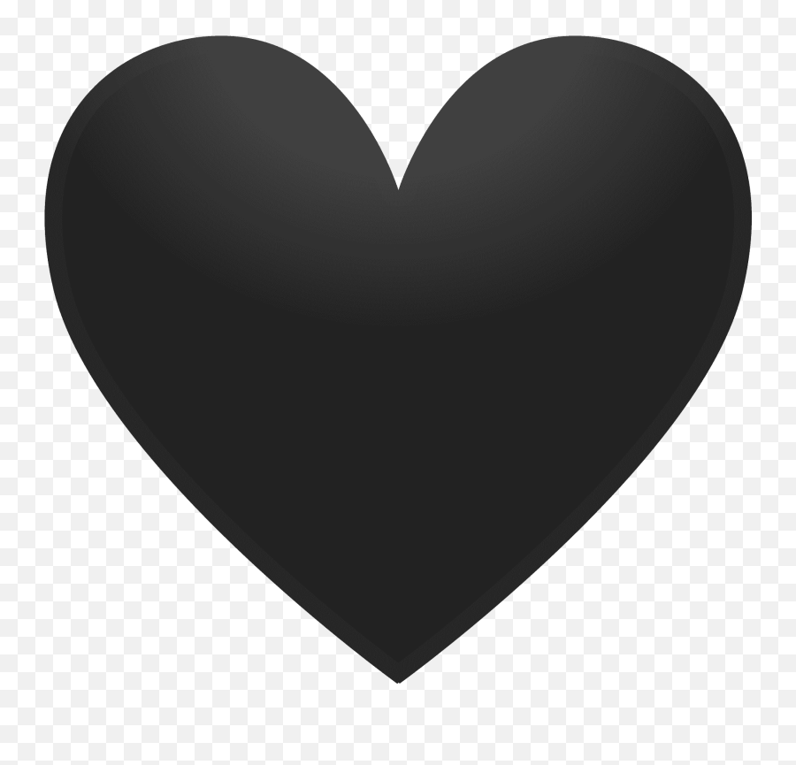 Black Heart Clipart - Icon Heart Png Flat Emoji,Heart Clipart