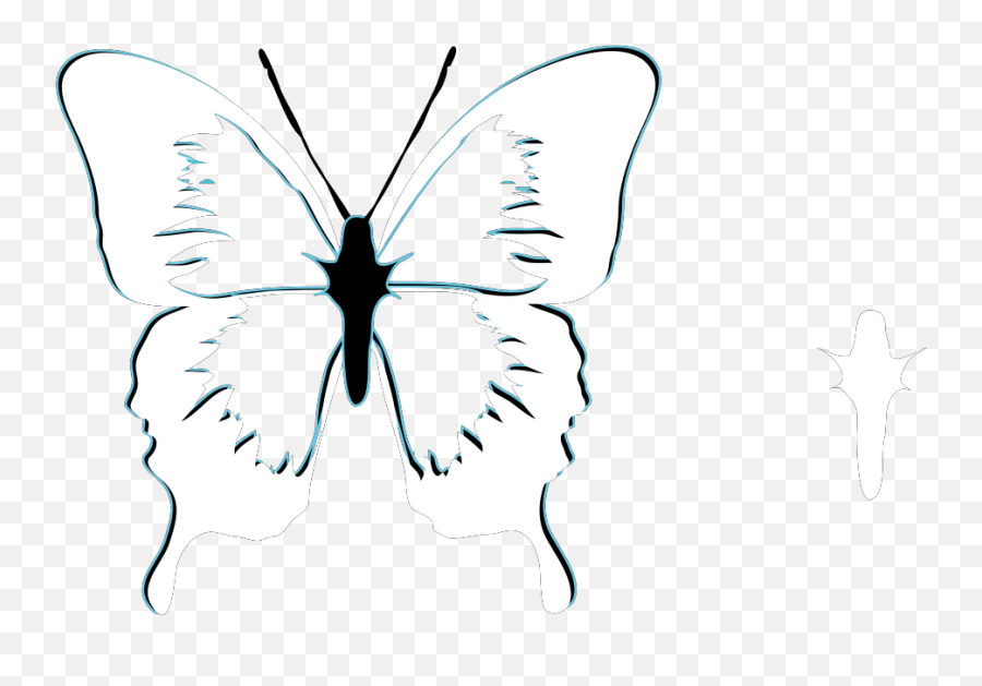 White Butterfly Svg Vector White Butterfly Clip Art - Svg Emoji,Butterfly Gif Transparent