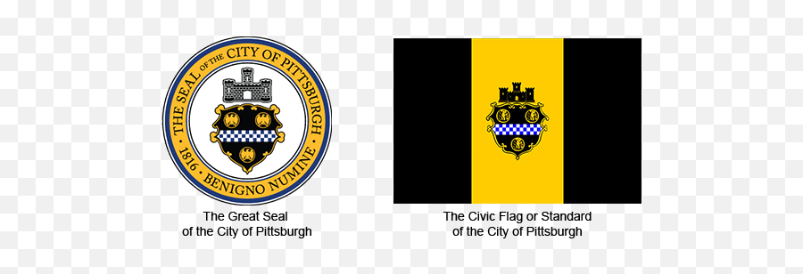 Pittsburghs Flag U0026 Great Seal Pittsburghpagov - Pittsburgh Pa Flag Emoji,Black Flag Logo