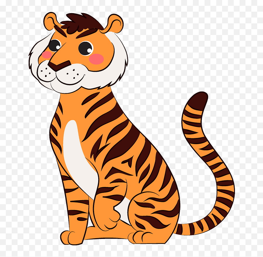 Tiger Clipart - Tiger Clipart Png Emoji,Tiger Clipart