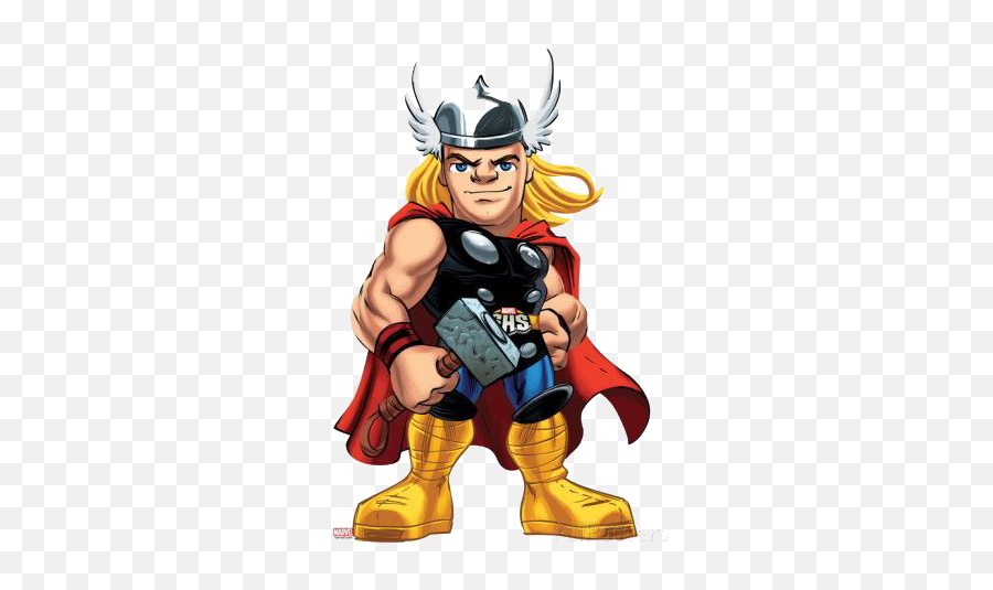 Thor Ready For Fight Clipart Png - Super Hero Squad Thor Png Emoji,Thor Png