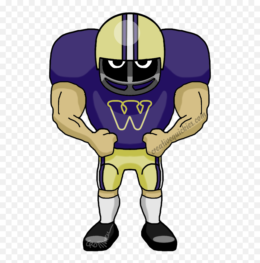 Seattle Washington Huskies - Falcons Football Players Cartoon Emoji,Washington Huskies Logo