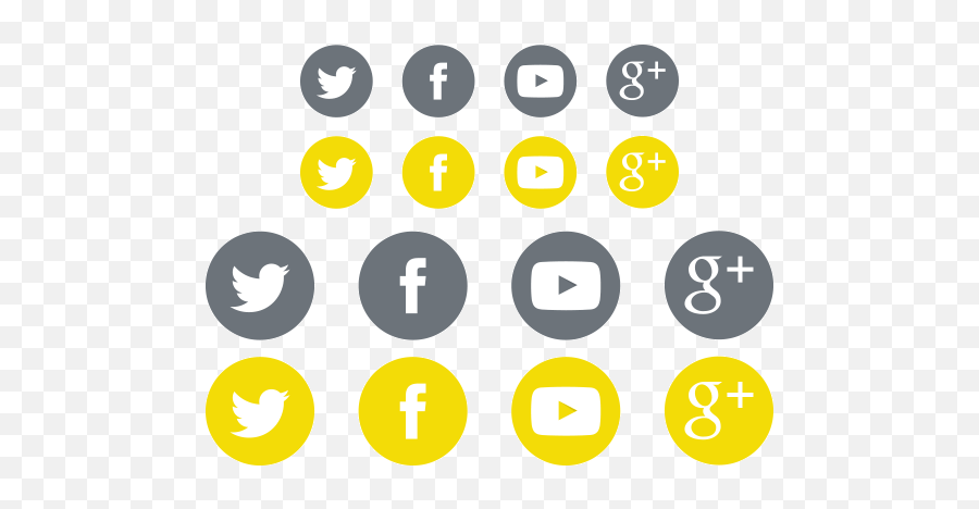 Social Media Icon Sets For Your - Social Media Icon Transparent Social Media Cartoon Png Emoji,Social Media Icons Transparent