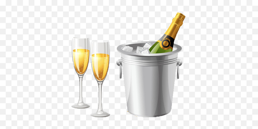 Champagne Glass Wine Bottle - Congrats On Business Transparent Champagne Bucket Png Emoji,Champagne Glass Clipart