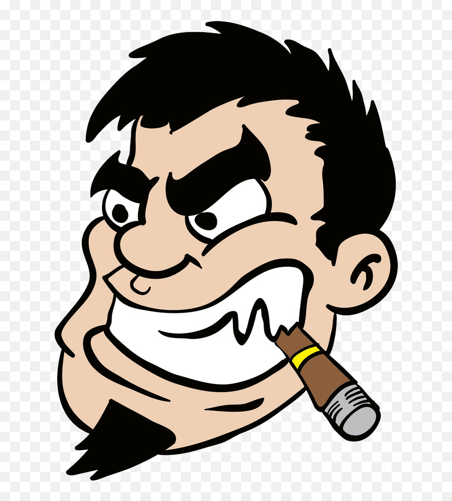 Man With Cigar Clipart Transparent - Old Man Smoking A Cigarette Cartoon Emoji,Cigar Clipart
