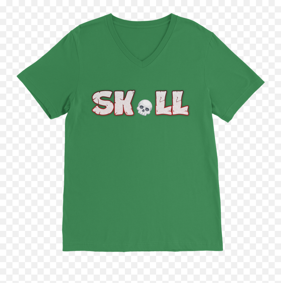 Download Skull Emoji Classic V Neck T Shirt Everything Skull - Kaos Linkin Park,Skull Emoji Png