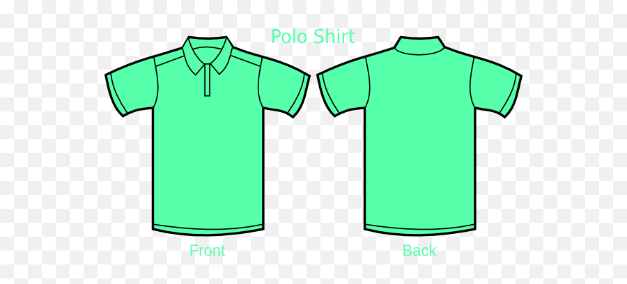 Mint Green Polo Shirt Clip Art At Clker - Polo T Shirt Plain Mint Green Polo Shirt Emoji,T Shirt Template Png