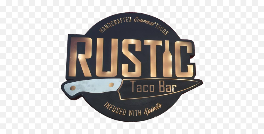 Rustic Taco Bar Restaurant Take Out - Language Emoji,Rustic Logo