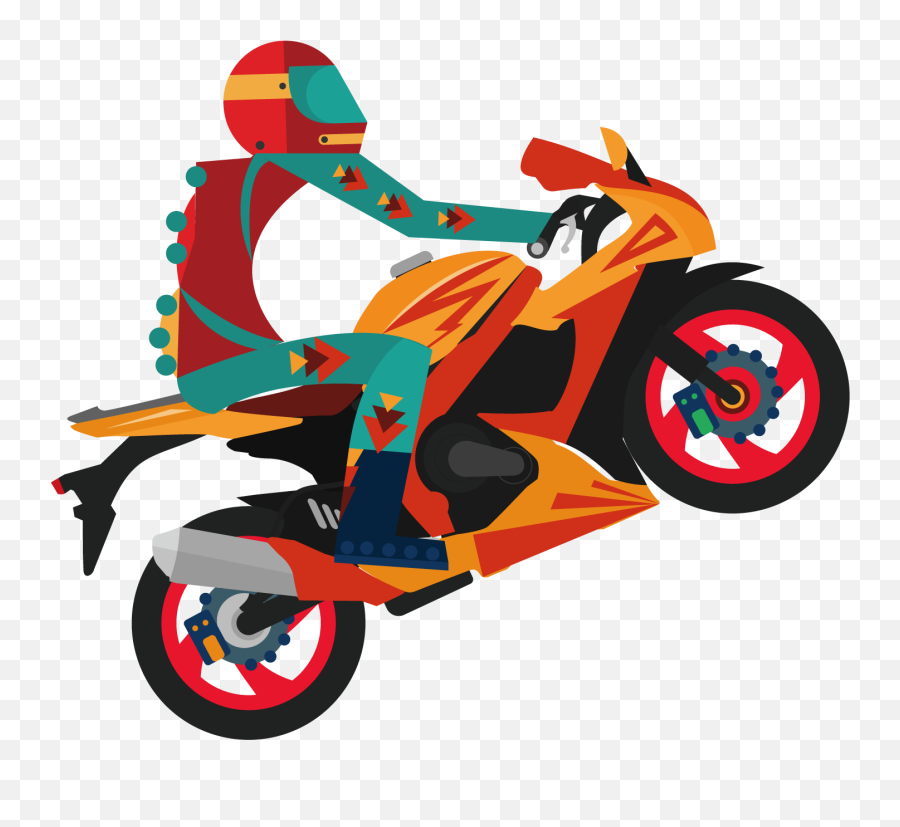 Motorcycle Rider Vector Png Clipart - Rider Motorcycle Vector Png Emoji,Motorcycle Clipart