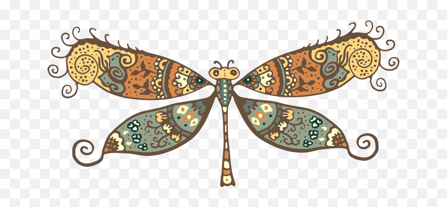 Dragonfly Mandala Zentangle Clipart - Saldra El Sol En Las Tormentas Emoji,Dragonfly Clipart