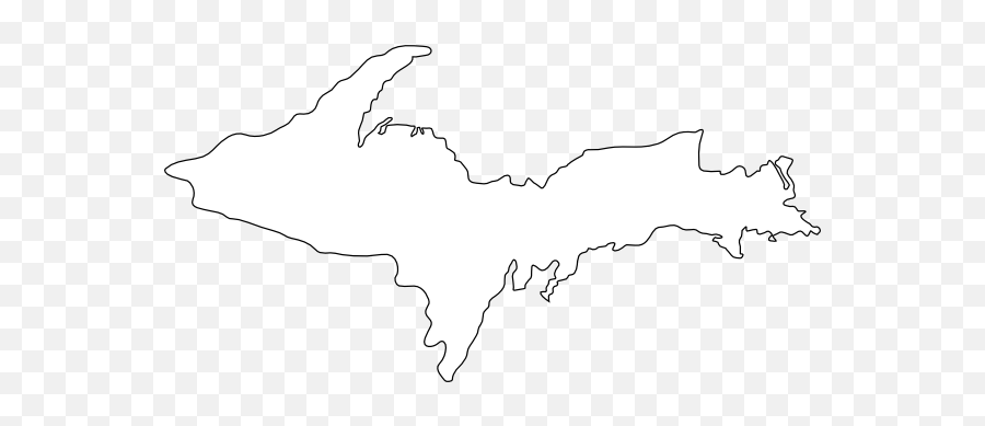 Upper Peninsula Michigan Michigan - Printable Michigan Upper Peninsula Outline Emoji,Michigan Outline Png