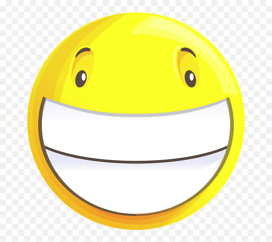 Emoji Emoticon Face - Wide Grin,Emotion Clipart